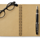 Notebook, fountain pen and eyeglasses - PhotoDune Item for Sale