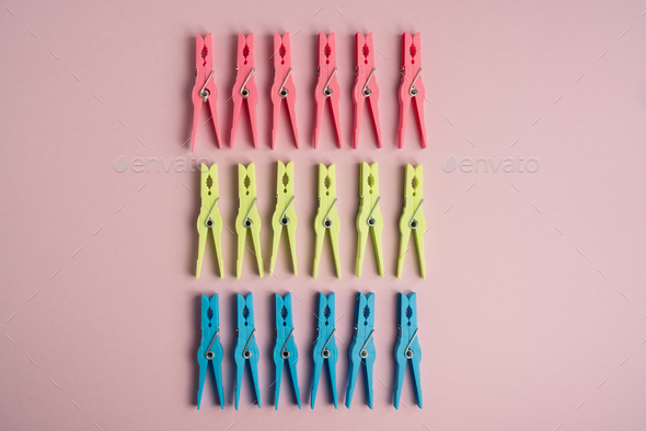 Colorful clothespins - Stock Photo - Images