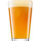Shaker pint of fresh yellow wheat unfiltered beer with cap of foam isolated on white. - PhotoDune Item for Sale