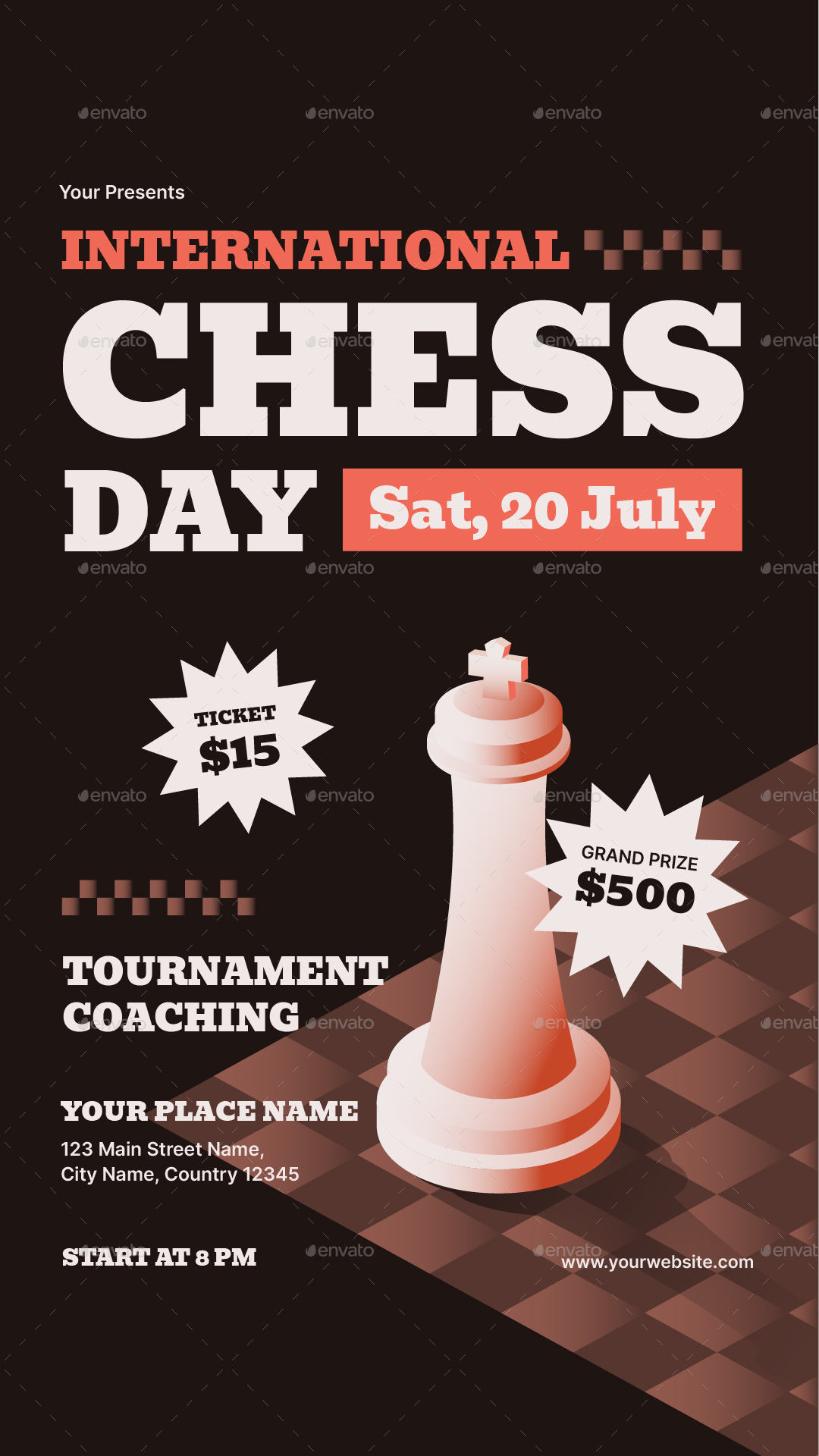 International Chess Day Flyer, Print Templates | GraphicRiver