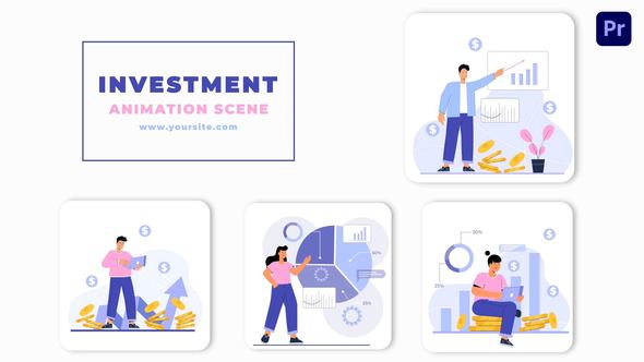 Premiere Pro Investment Animation Scene Pack