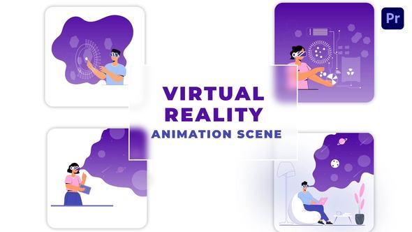 Virtual Reality Premiere Pro Animation Scene Pack