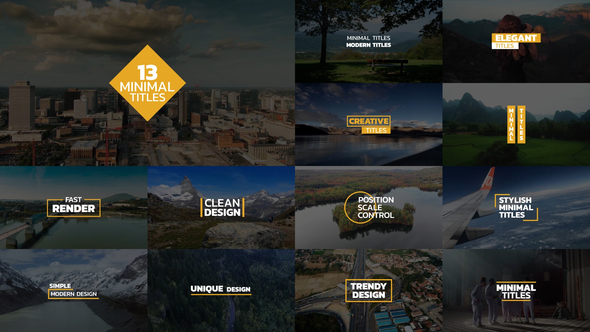Minimal Titles | AE Titles template preview