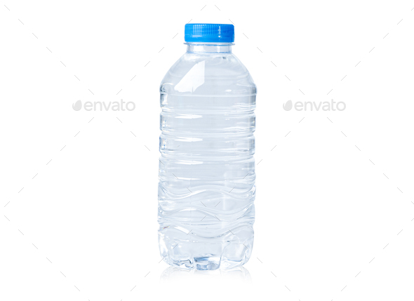 Plastic water bottle isolated on white background with clipping path. - Stock Photo - Images