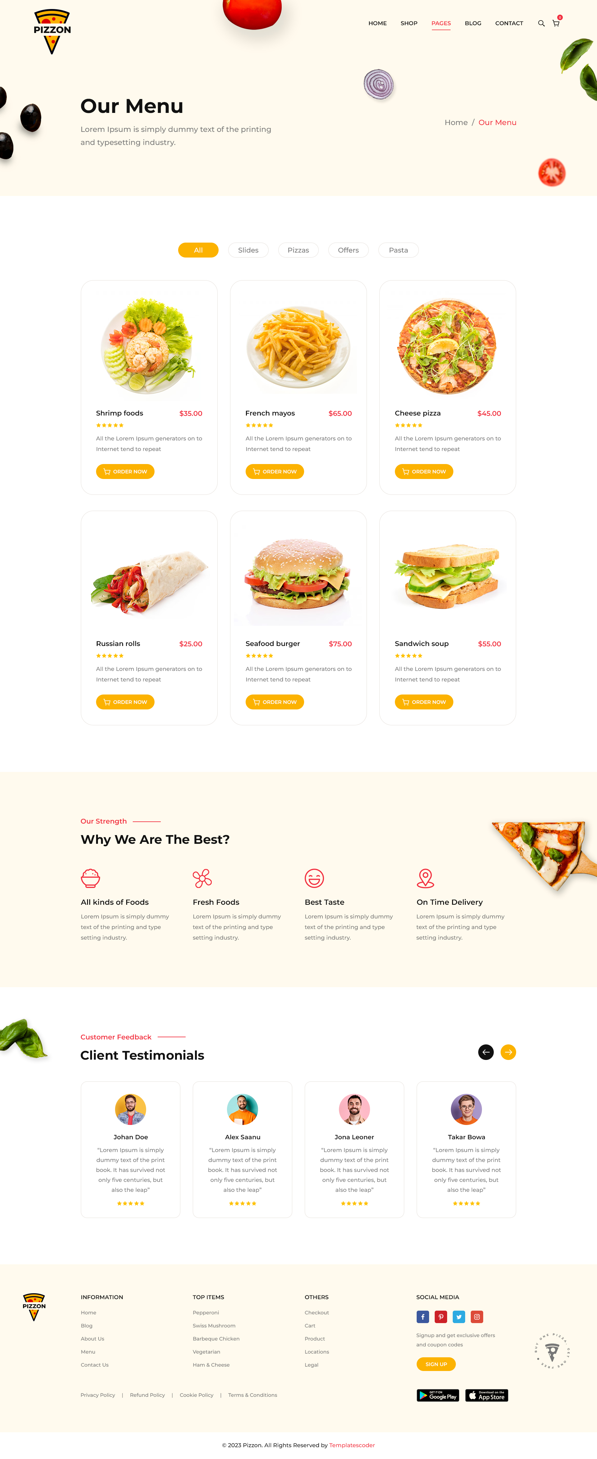 Pizzon | Pizza Restaurant HTML Template by TemplatesCoder | ThemeForest