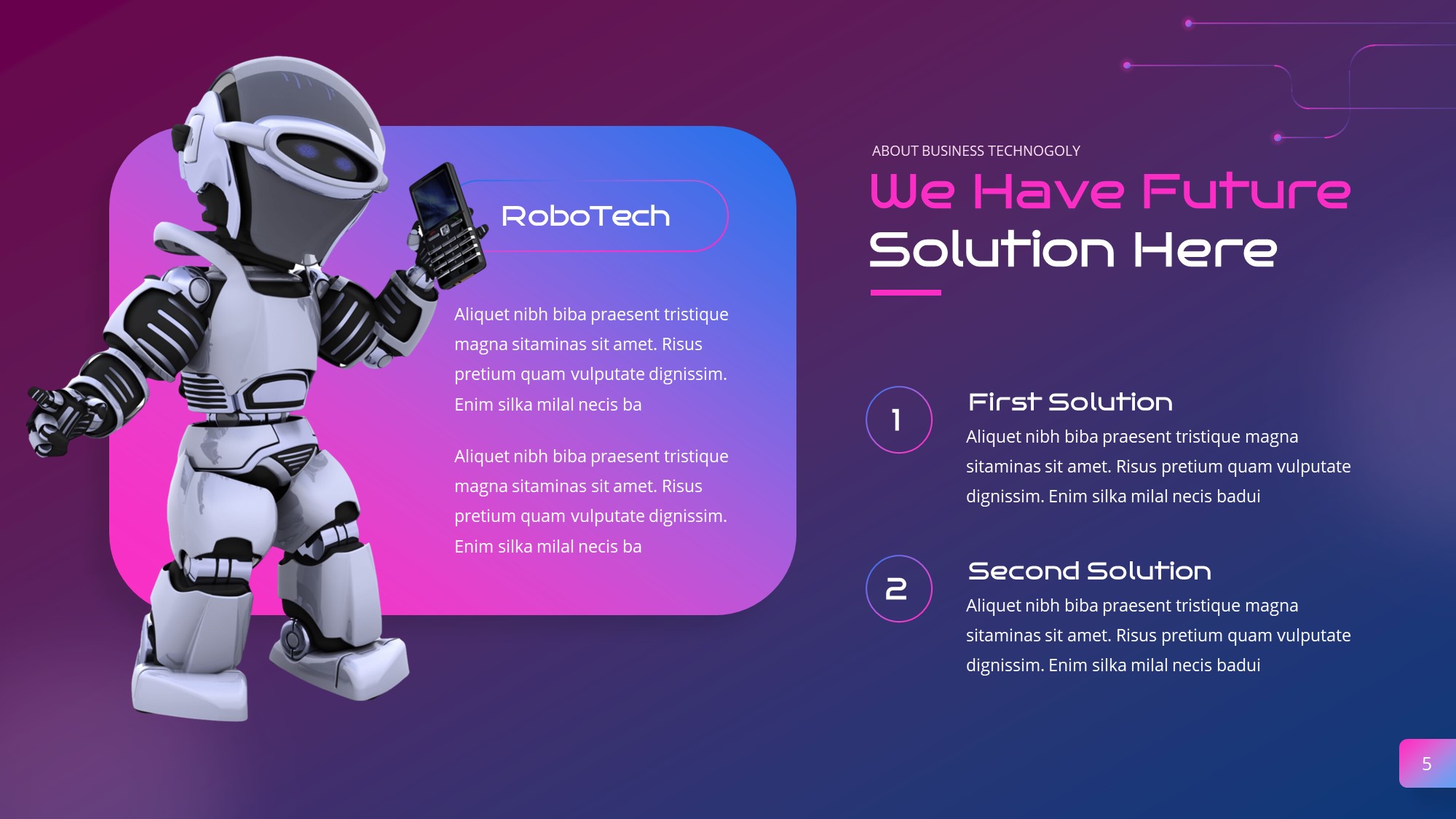 RoboTech – Modern Futuristic PowerPoint, Presentation Templates ...