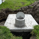 Concrete septic tank with a capacity of 10 cubic meters placed in the garden by the house. - PhotoDune Item for Sale