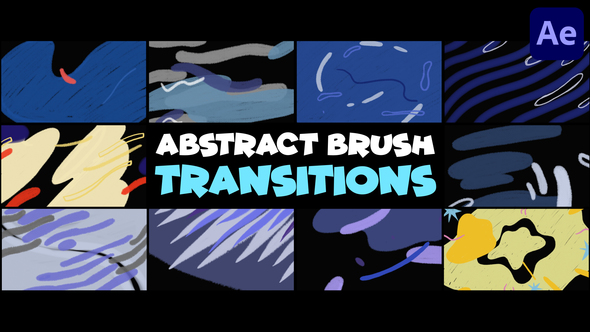 Abstract Brush Transitions | After Effects Elements template preview