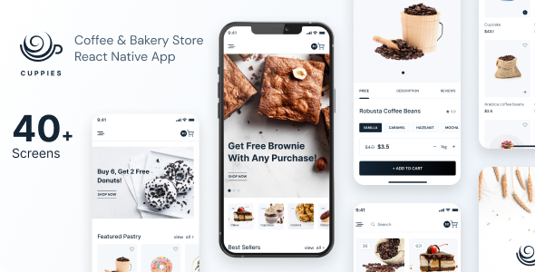 Cuppies - Coffee & Bakery Store React Native App CLI 0.71.7