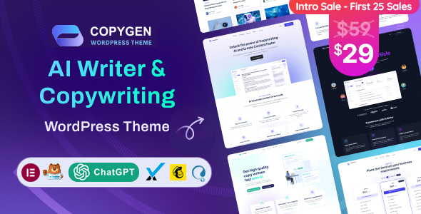 CopyGen – AI Writer & Copywriting WordPress Theme