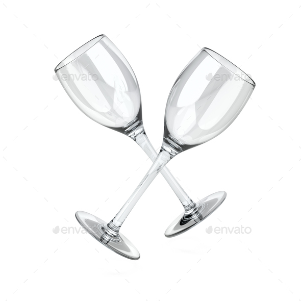 Empty wine glasses - Stock Photo - Images