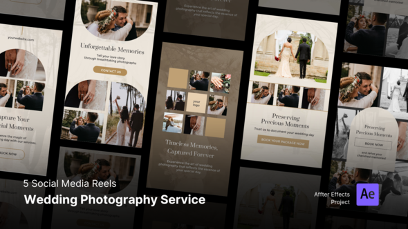 Instagram Reels - Wedding Photography Service Video Template Product Promo template preview