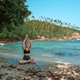 Yoga ocean.Retreat, meditation wellness.Fit nature,fitness, yoga,meditative breathing practices.Medi - PhotoDune Item for Sale