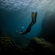 Man in flippers swimming undersea - PhotoDune Item for Sale