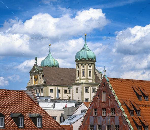 The historic town hall of Augsburg - Stock Photo - Images