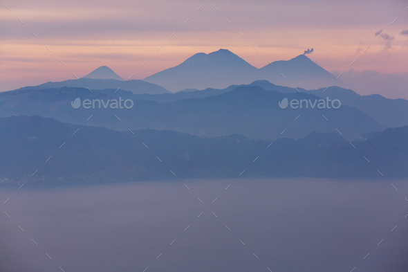 Volcano in Guatemala - Stock Photo - Images
