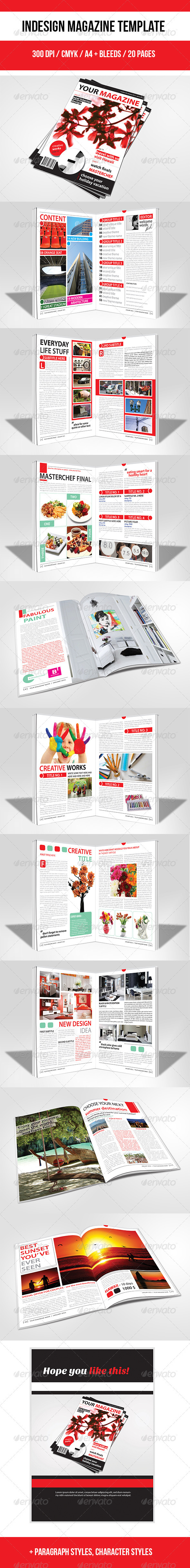 Indesign Magazine Template - Magazines Print Templates