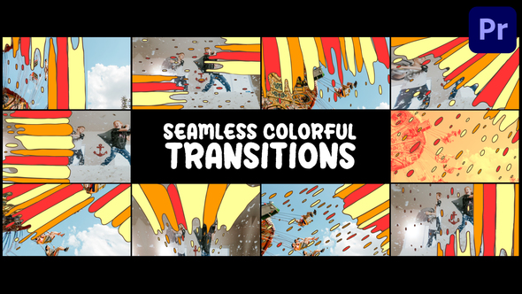 Seamless Colorful Transitions | Premiere Pro MOGRT