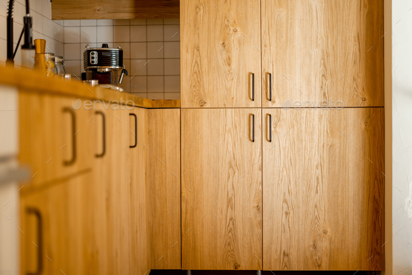 Kitchen wooden facades - Stock Photo - Images