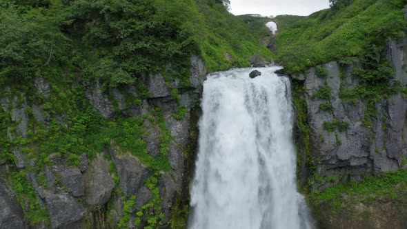 The Calm Waterfall on Kamchatka Peninsula Russia