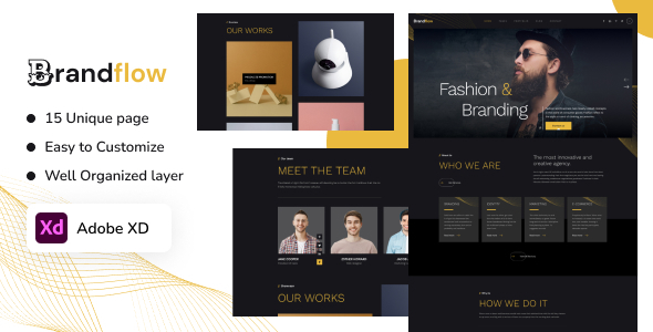 Brandflow - Business &  Agency Adobe XD UI Template