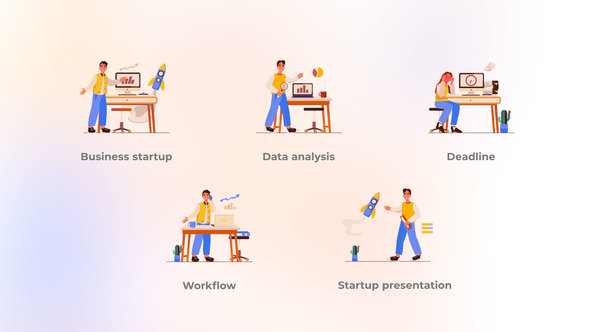 Business Startup - Cartoon People Concepts