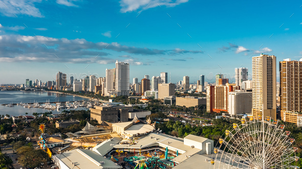 Aerial view of Manila - Stock Photo - Images