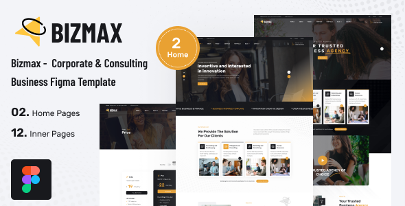 Bizmax - Corporate And Consulting Business Figma Template by laralink