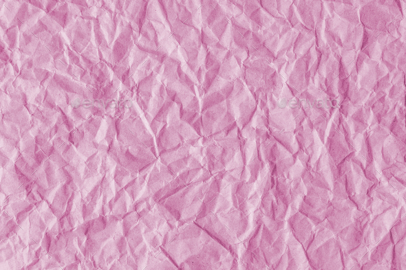 Recycled Crumpled Pink Paper Texture Background - Stock Photo - Images