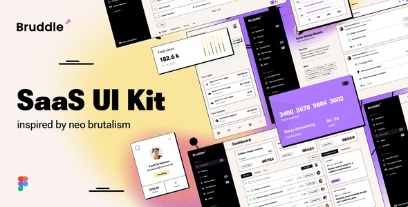 Bruddle - Neo Brutalism UI kit for SaaS Apps