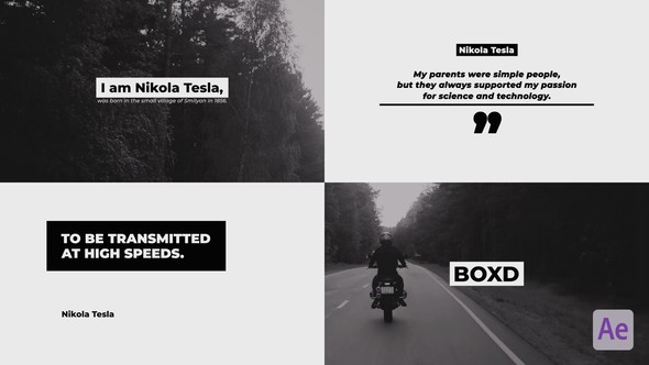 In BOXD Titles | After Effects Titles template preview