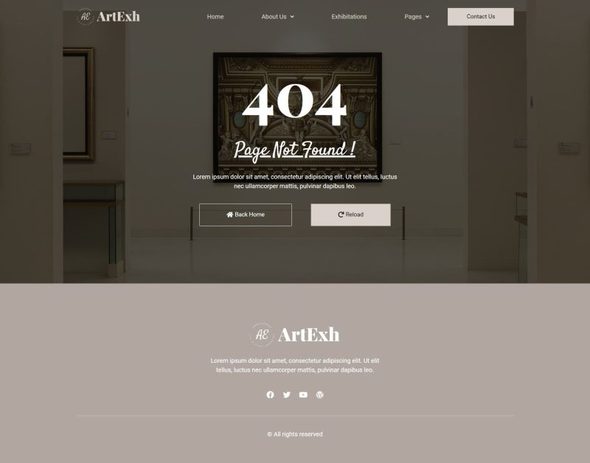 Artexh - Arts Crafts Exhibition Elementor Template Kit