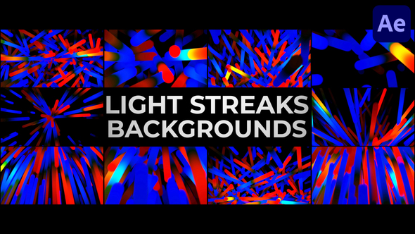 Light Streaks Backgrounds for After Effects