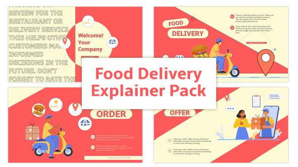 Online Food Delivery Explainer Animation Scene