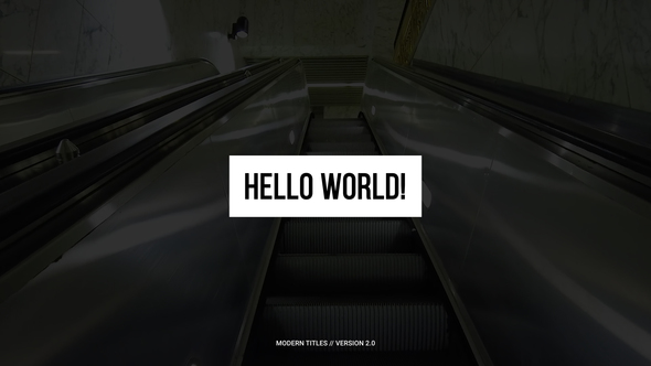 Modern Titles 2.0 | AE Titles template preview