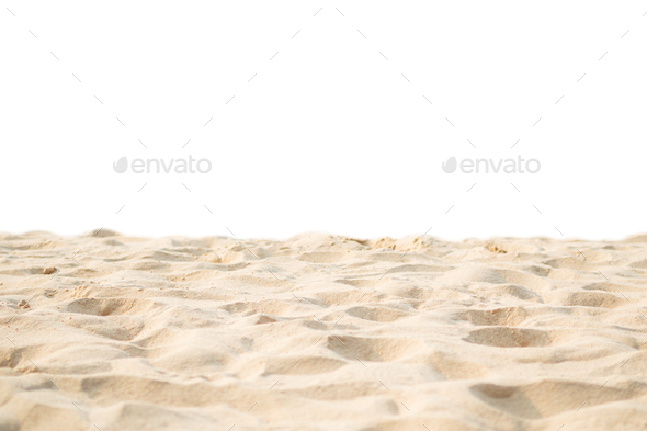 Desert sand Beach Dry Isolated on White Background Stock Photo by wing-wing