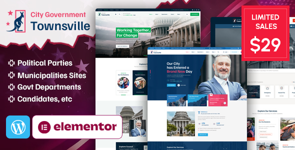 TownsVille – Political Party & Candidate WordPress Theme