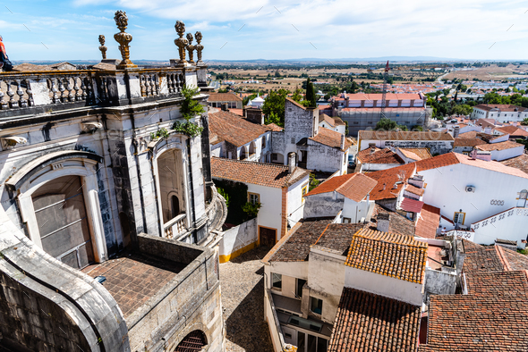 The roofs of the Cathedral of Evora. - Stock Photo - Images