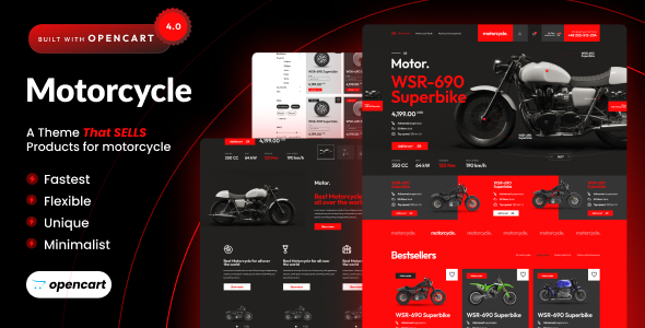 Motorcycle – Opencart 4 Bike Store Template