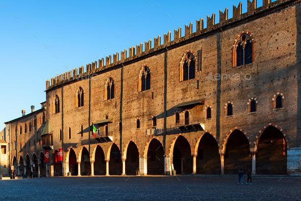 Facade of Ducal palace in the city of Mantua, Italy Stock Photo by ...