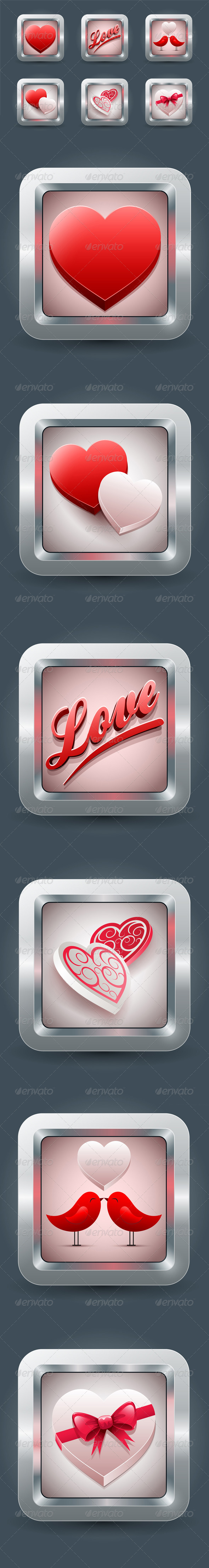 Valentine's Day Love icon Collection - Valentines Seasons/Holidays