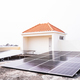 Solar Panels Solar Cells on Rooftop with Sun Overlight Day - PhotoDune Item for Sale