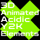 3D Animated Acidic Y2K Elements - VideoHive Item for Sale