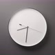 Chrome Clock Face on Dark Grey Office Wall - VideoHive Item for Sale