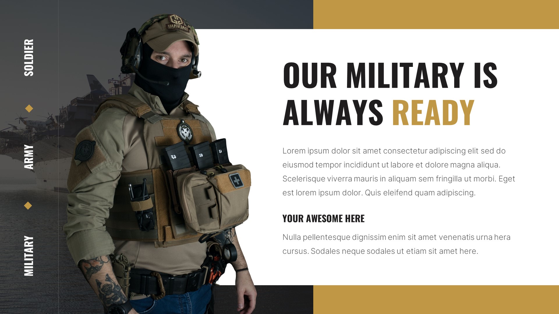 Patriot - Military & Army PowerPoint Template, Presentation Templates