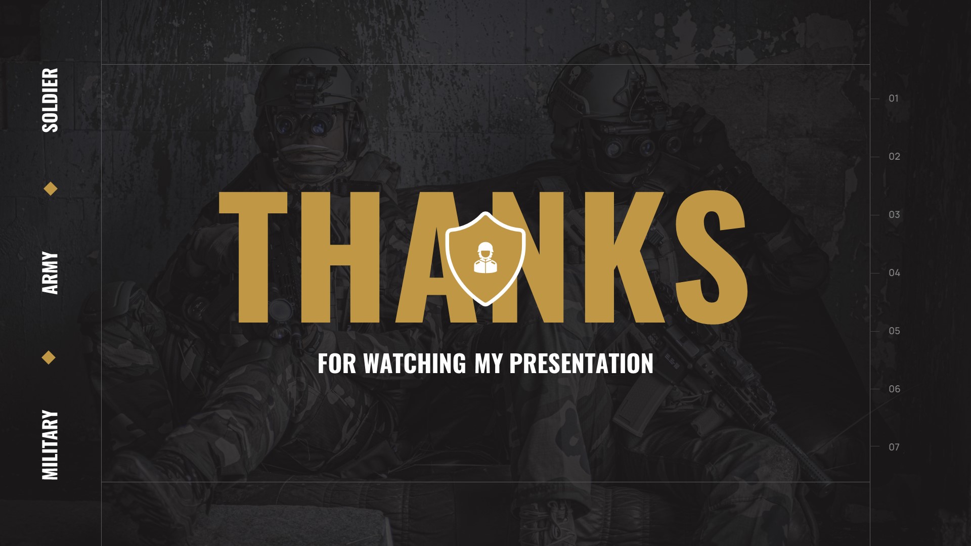 Patriot - Military & Army PowerPoint Template, Presentation Templates