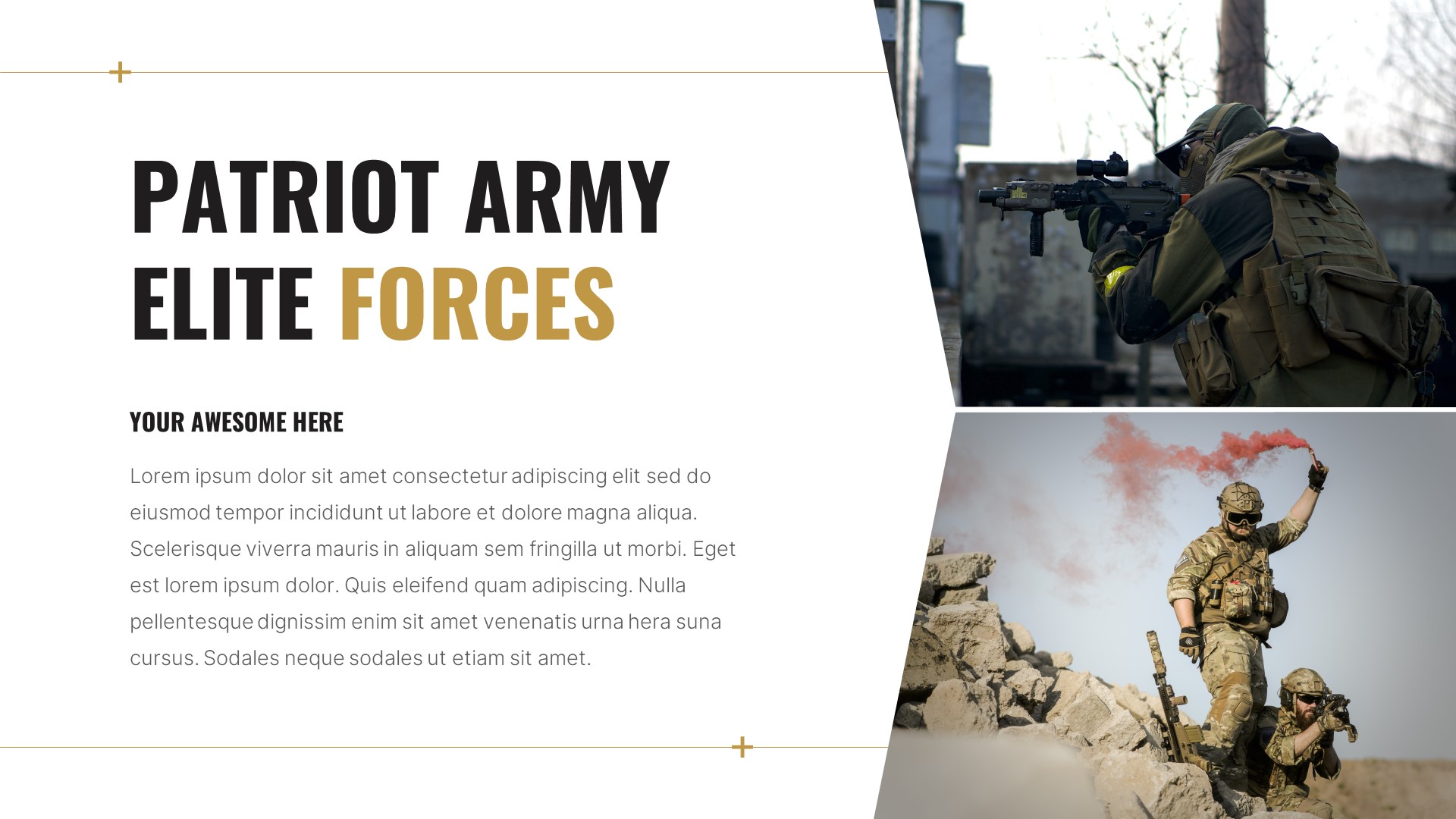 Patriot - Military & Army PowerPoint Template, Presentation Templates
