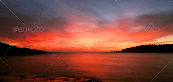 Sunrise red - Stock Photo - Images