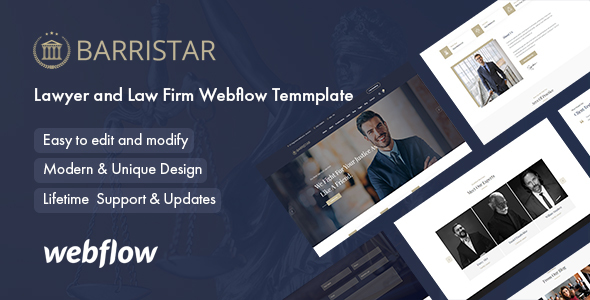 [DOWNLOAD]Barristar - Lawyer and Law Firm Webflow Template