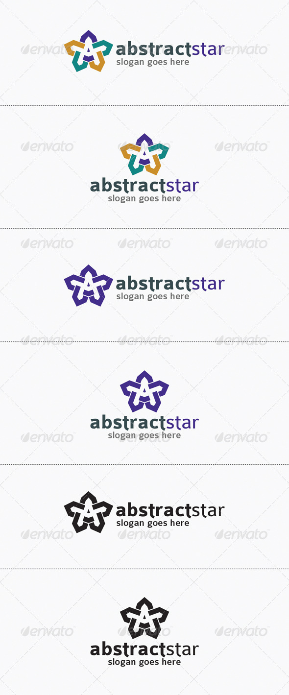 Abstract Star Logo Design - Letters Logo Templates